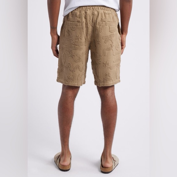 OAS Brown Cleo Textured Shorts in Medium - Picture 3 of 10